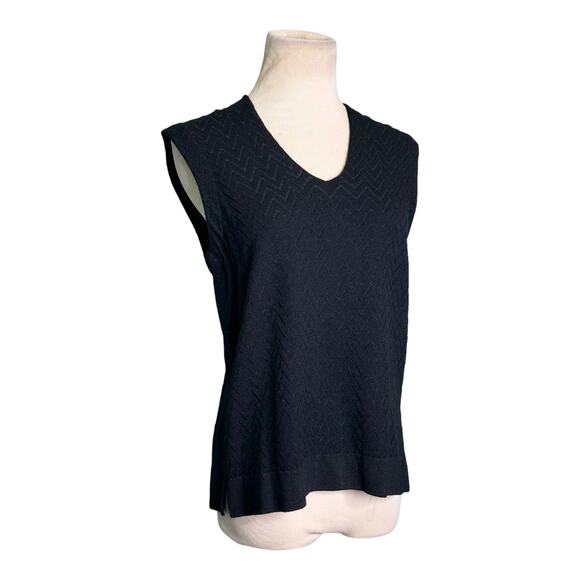 Jones New York black v neck sweater vest size M - Picture 6 of 9